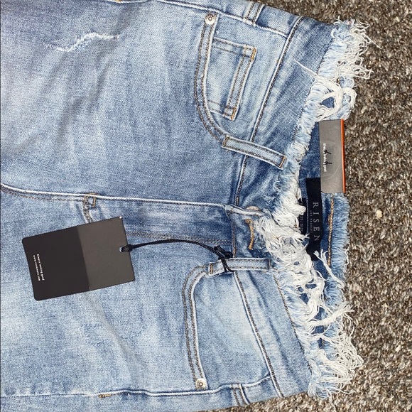 Risen
Frayed Hem Light Blue Jeans - Picture 3 of 5